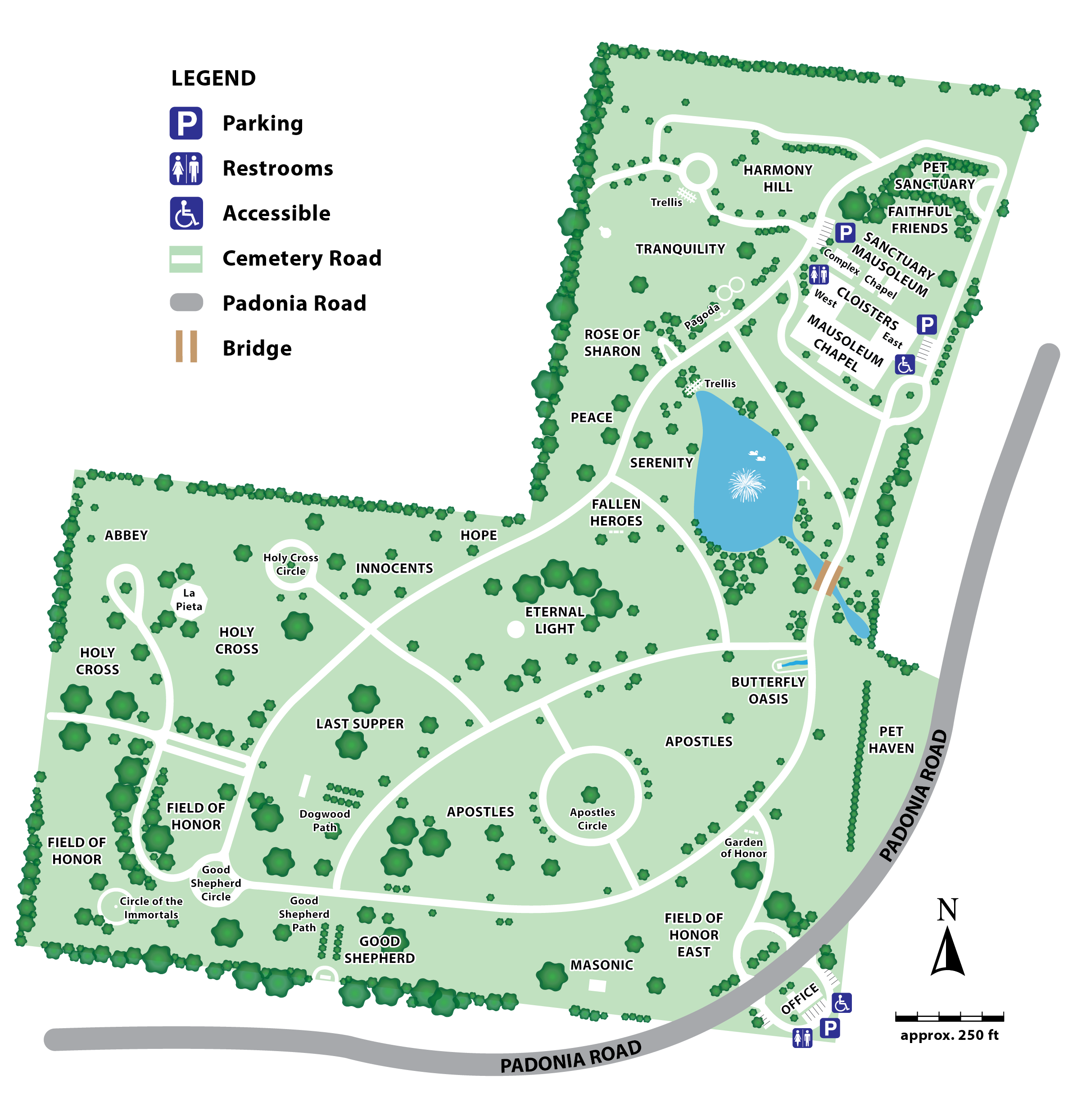 Garden Map Dulaney Valley Memorial Gardens