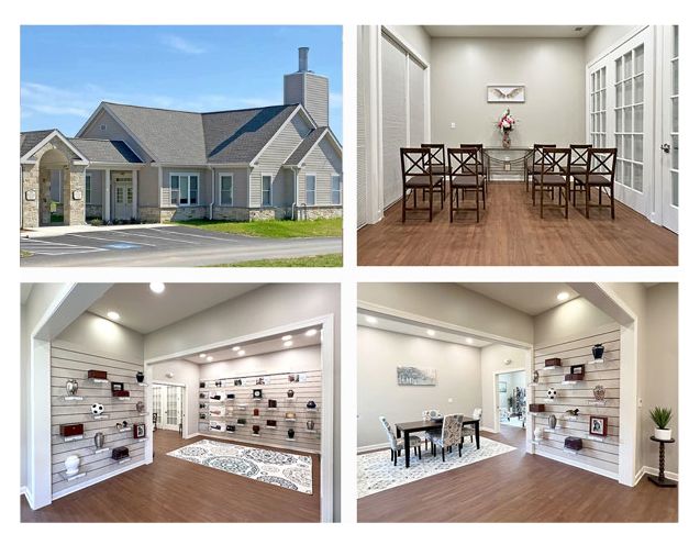 Cremation Center interior rooms for gathering and making final arrangements.